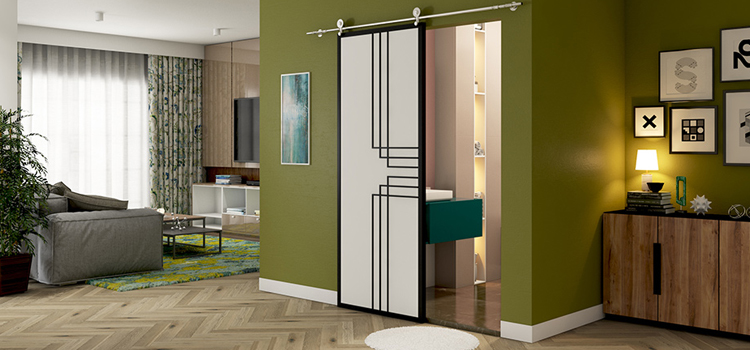 sliding bathroom door installation in Antelope